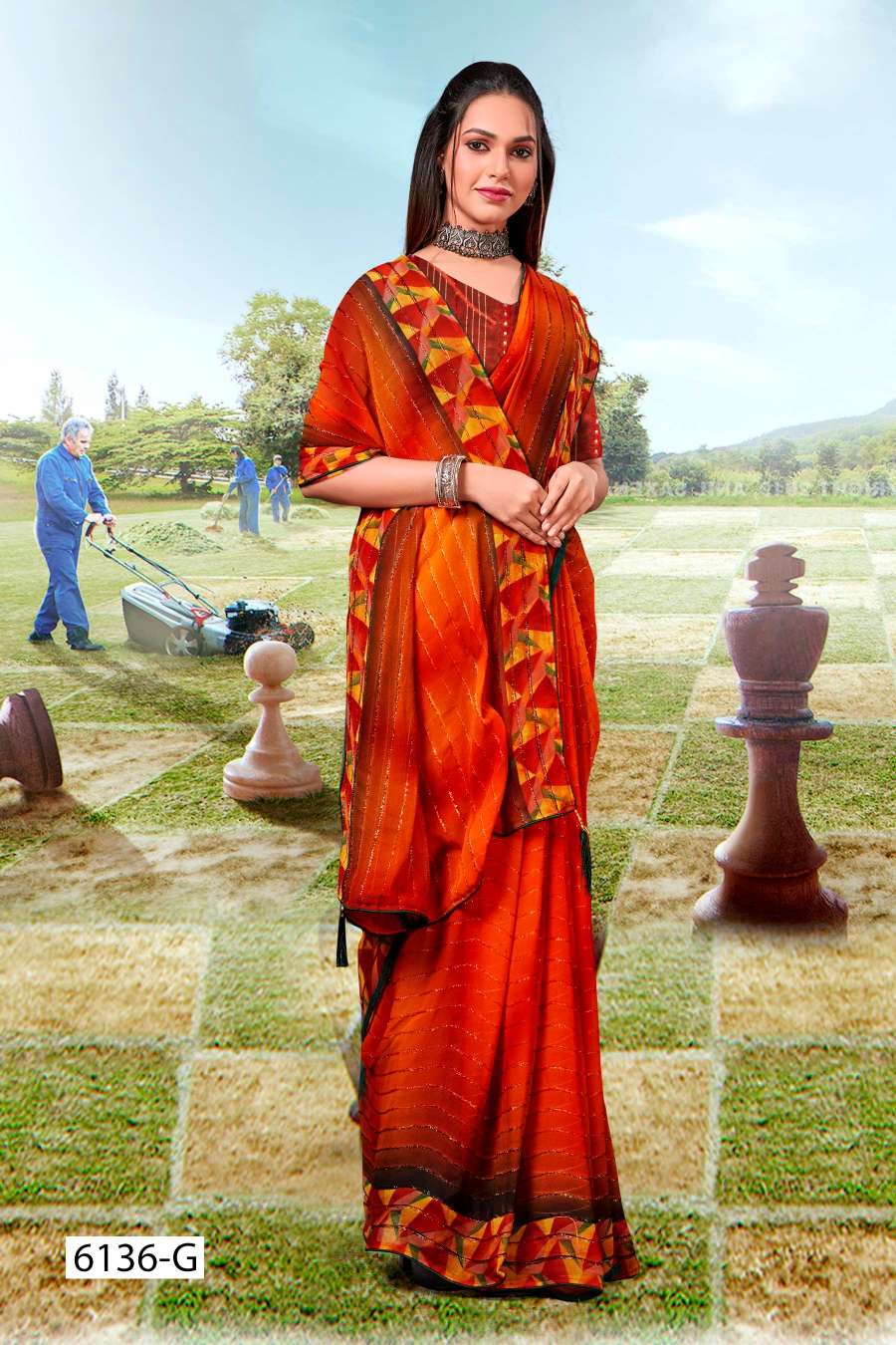 PENCIL INDER SILK MILLS Saree Wholesale catalog