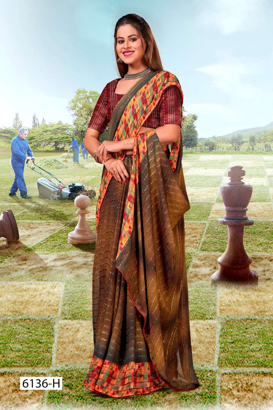 PENCIL INDER SILK MILLS Saree Wholesale catalog