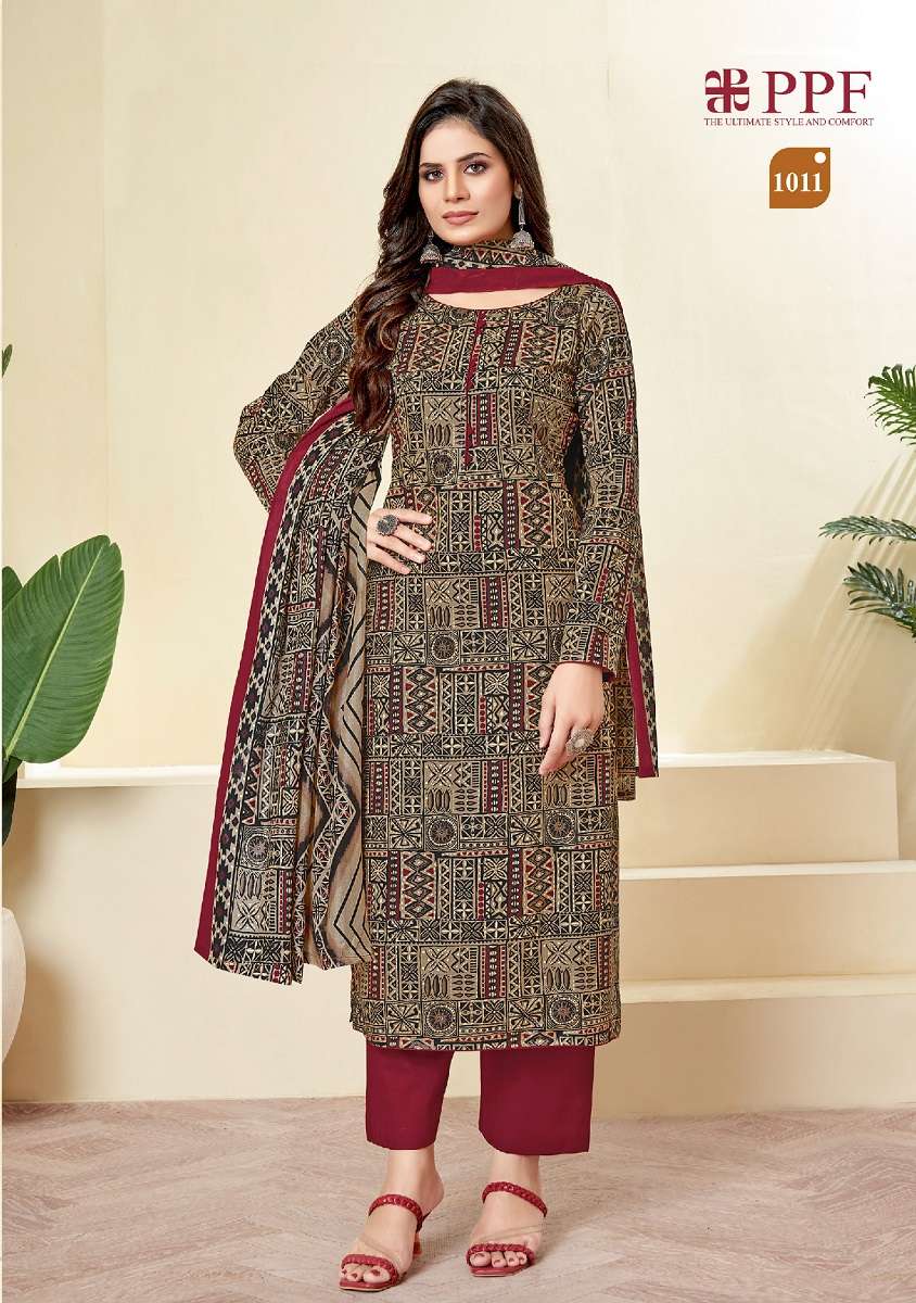 Ppf Prisha Vol 1 Printed Dress Material Wholesale catalog