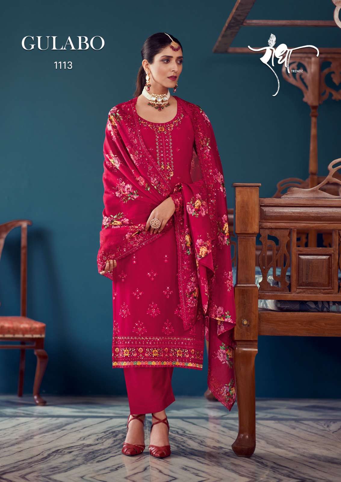 Radha Gulabo Embroidery Designer Salwar Suit Wholesale catalog