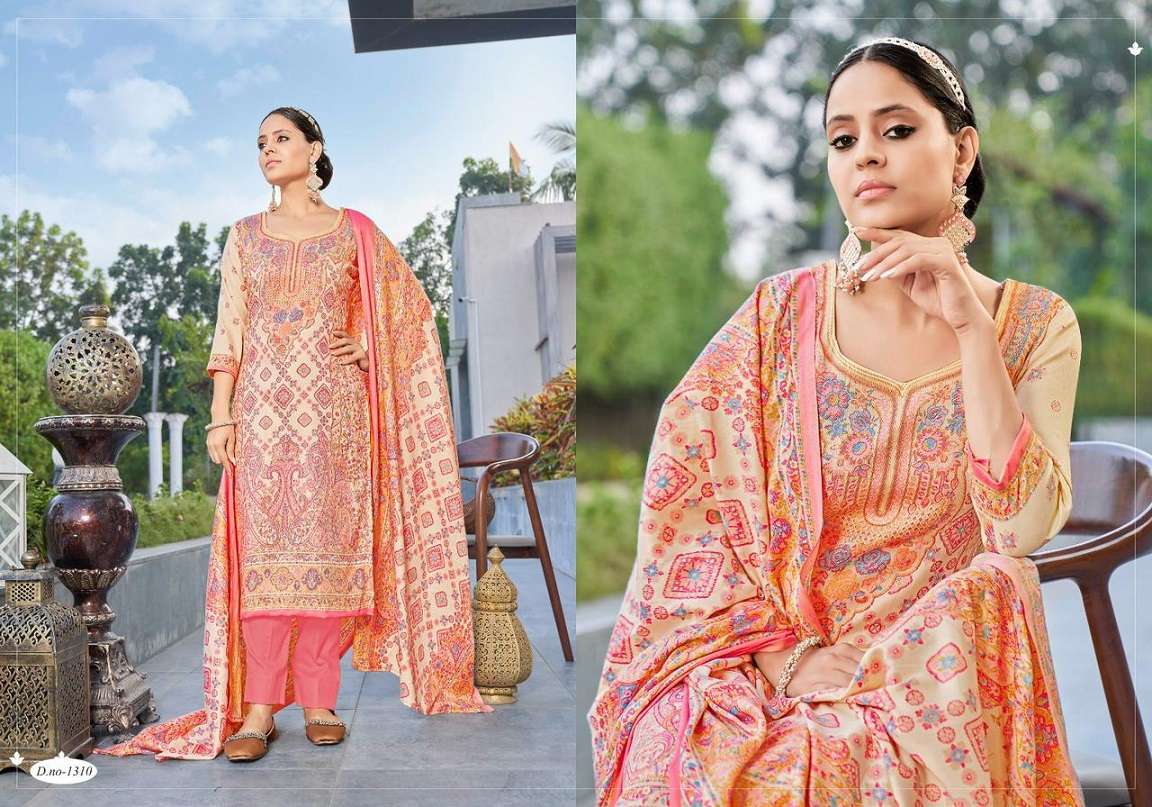 Radhe Kashmir Ki Kali Vol 13 Pashmina Dress Material Wholesale catalog