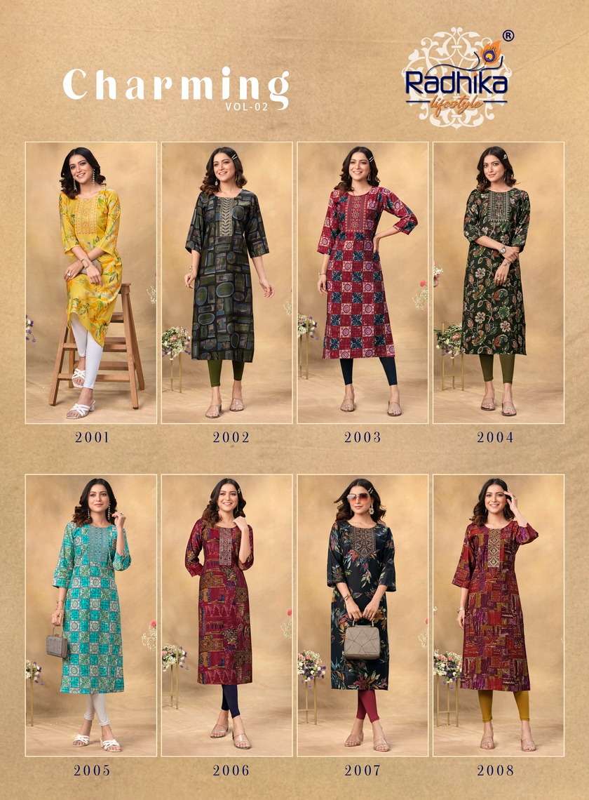 Radhika Charming Vol 2 Designer Kurti Wholesale catalog