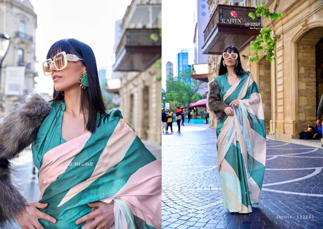 Rajtex Klora Digital Printed Satin Crepe Saree Wholesale catalog