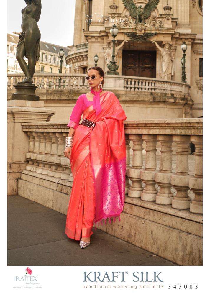 Rajtex Kraft Silk Handloom Weaving Saree Wholesale catalog