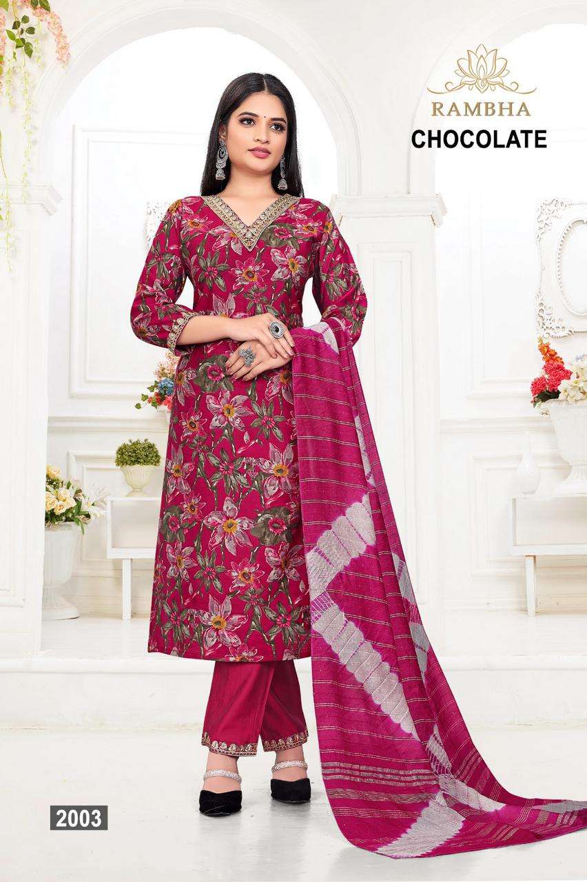 RAMBHA CHOCOLATE Vol - 1 STRAIGHT Kurti Wholesale catalog