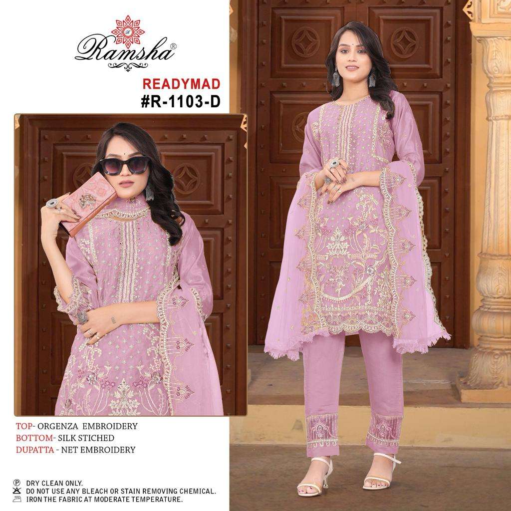 Ramsha R 1103 Organza Pakistani Suits Wholesale catalog