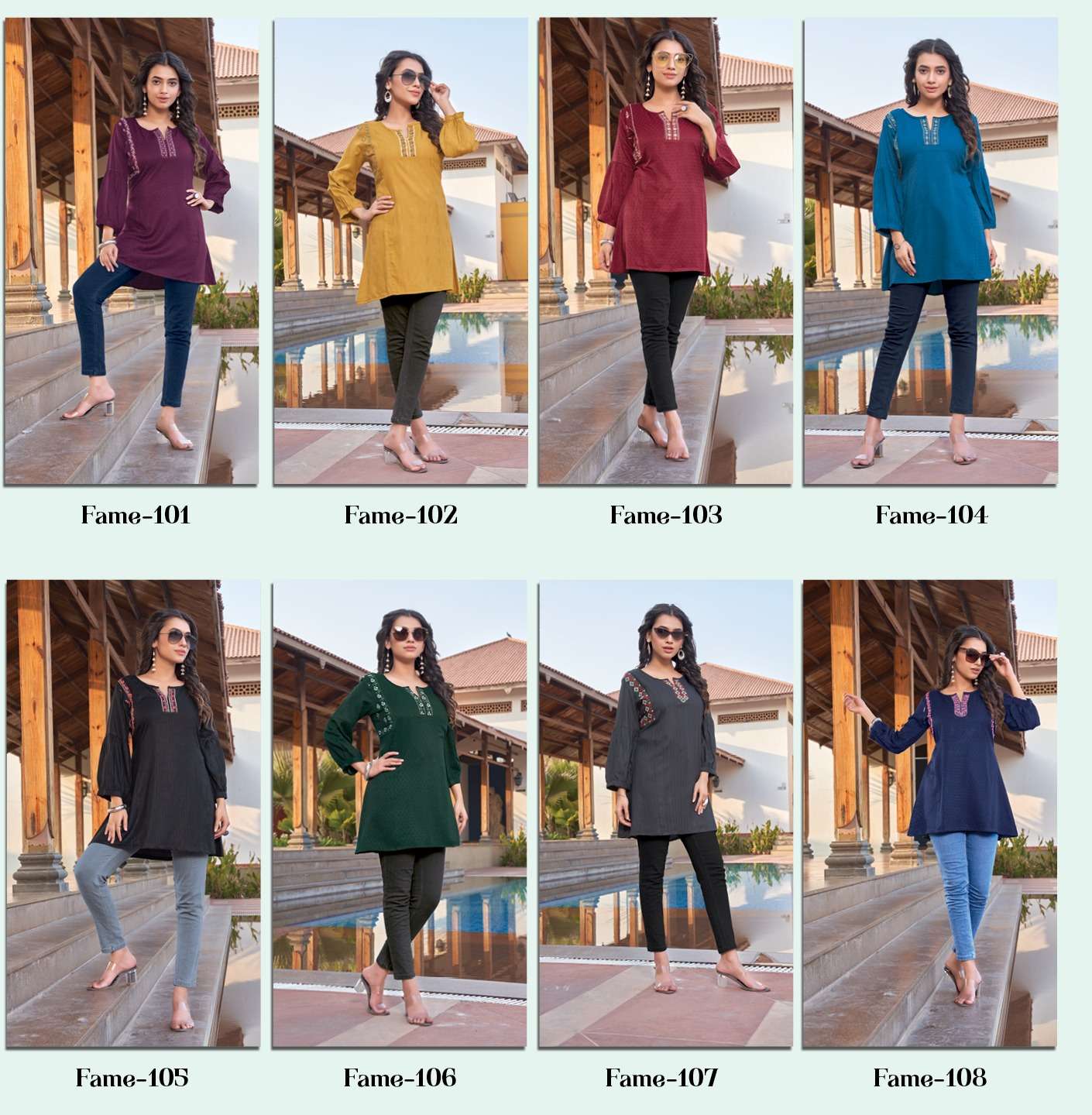 Rangmaya FAME  Short Tops Kurti Wholesale catalog