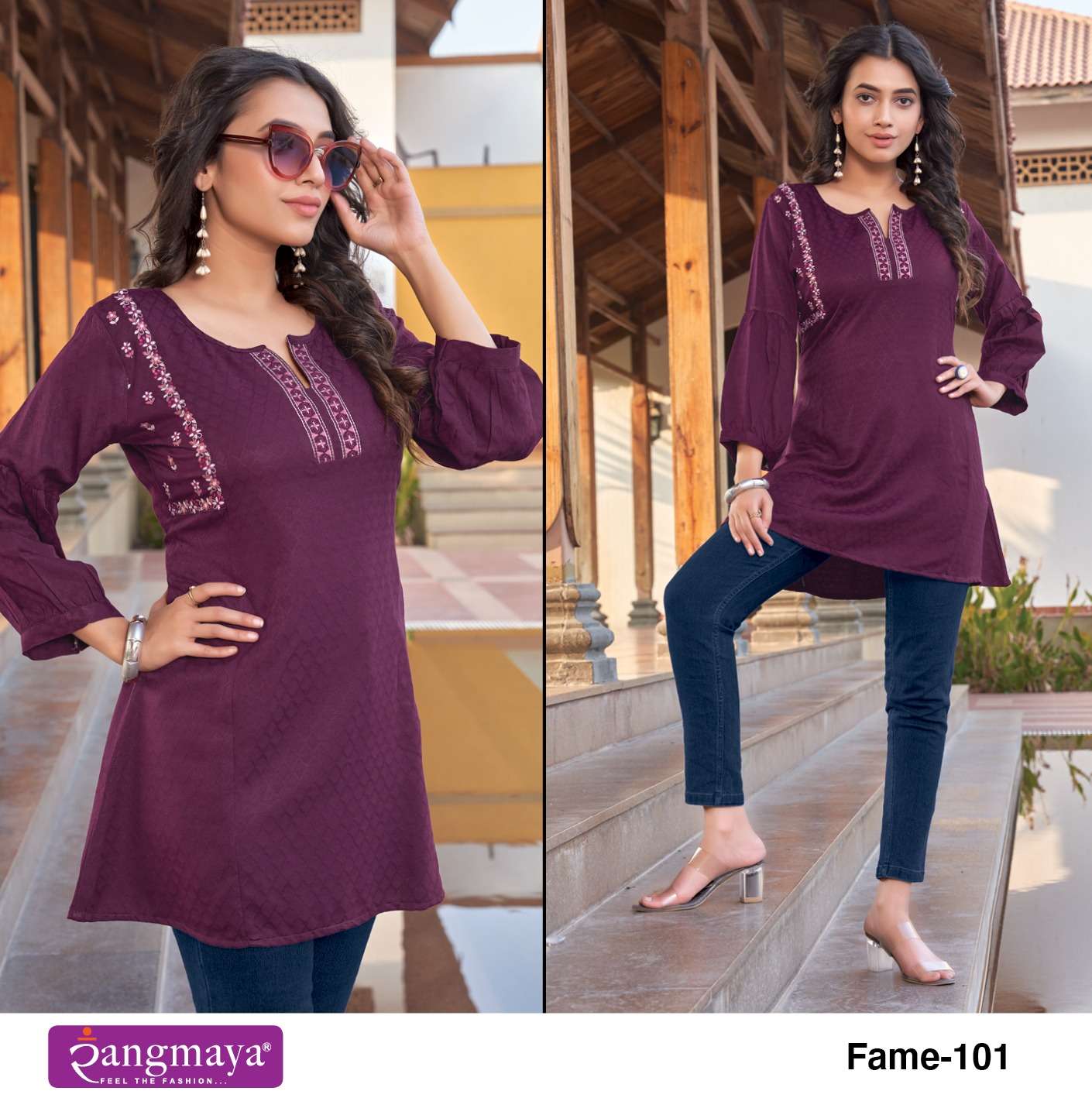 Rangmaya FAME  Short Tops Kurti Wholesale catalog