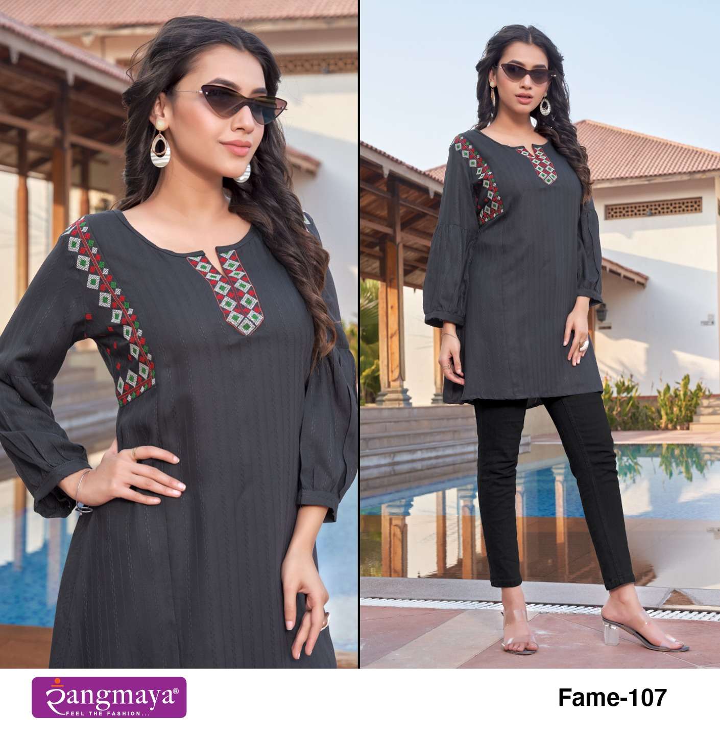 Rangmaya FAME  Short Tops Kurti Wholesale catalog