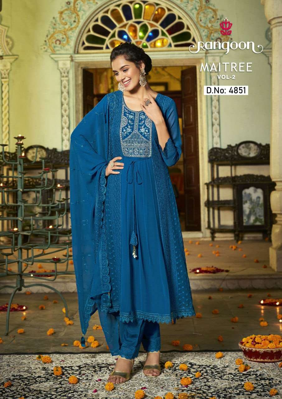 Rangoon Maitree Vol 2 Georgette Kurti Wholesale catalog