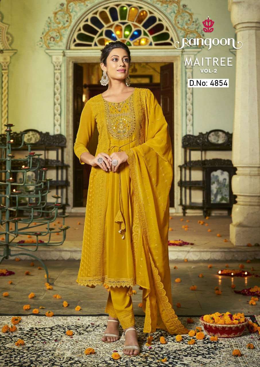 Rangoon Maitree Vol 2 Georgette Kurti Wholesale catalog