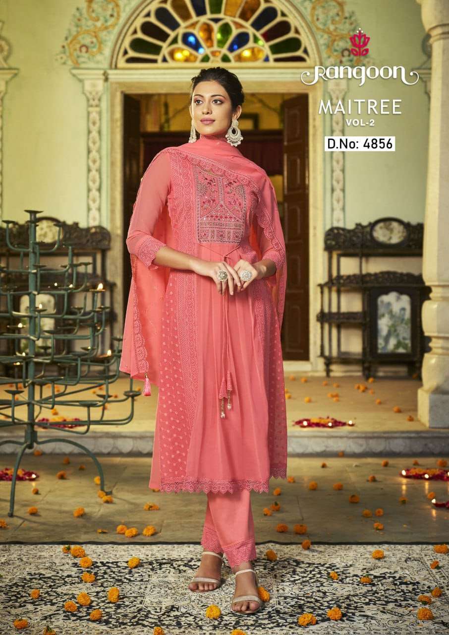 Rangoon Maitree Vol 2 Georgette Kurti Wholesale catalog