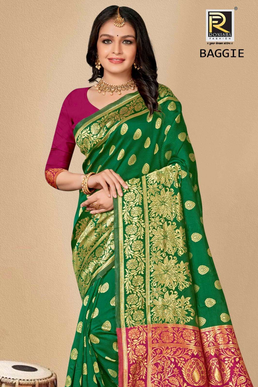 Ronisha Baggie Banarasi Silk Designer Silk Saree Wholesale catalog