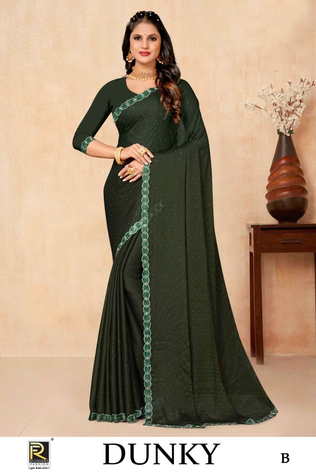 Ronisha DUNKY DESIGNER  Saree Wholesale catalog