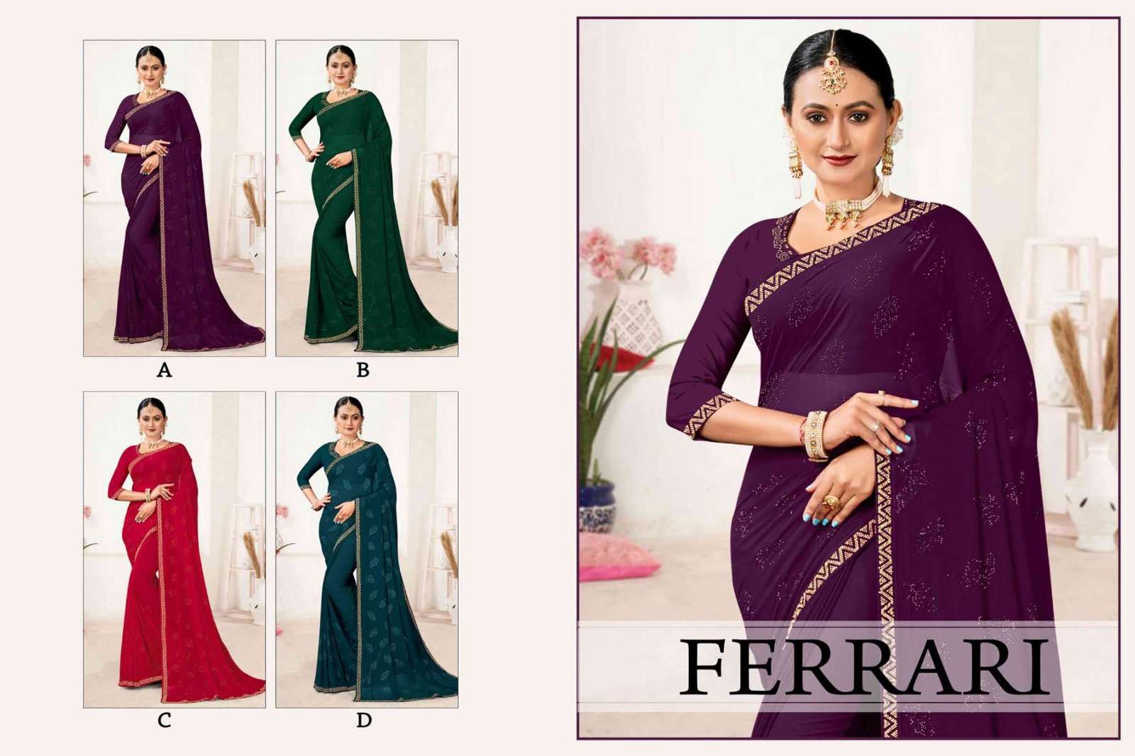 Ronisha FERRARI  Designer Saree Wholesale catalog