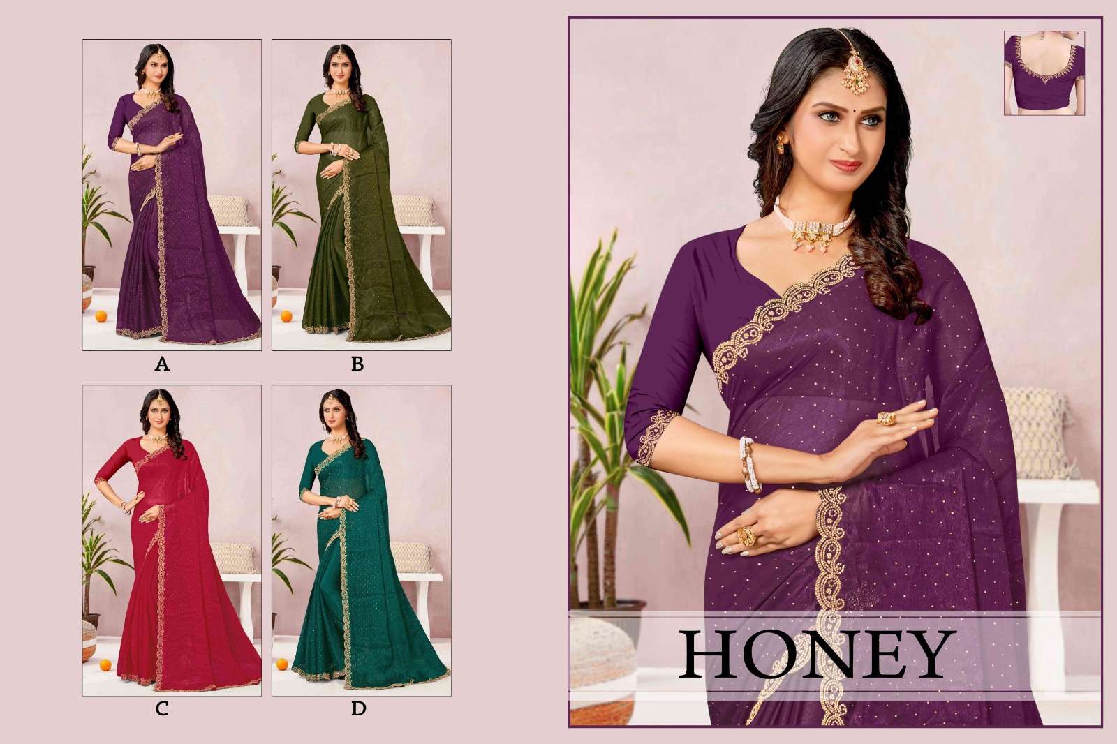 Ronisha HONY DESIGNER Saree  Wholesale catalog