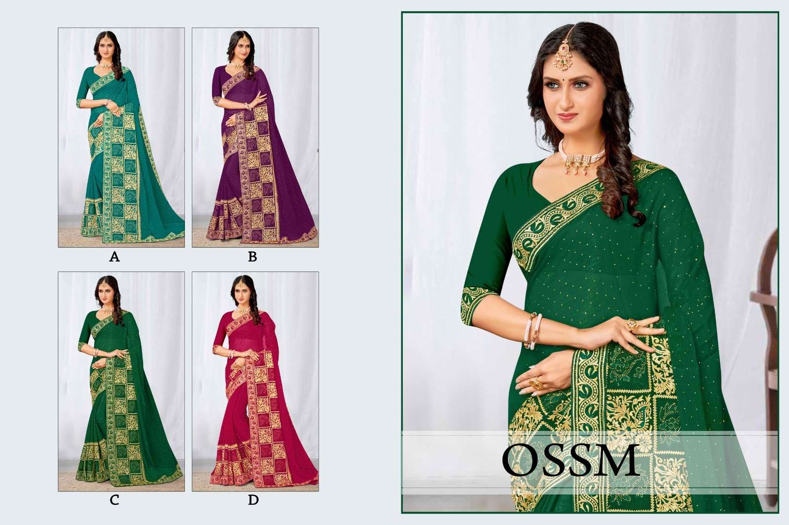 Ronisha OSSM DESIGNER Saree Wholesale catalog