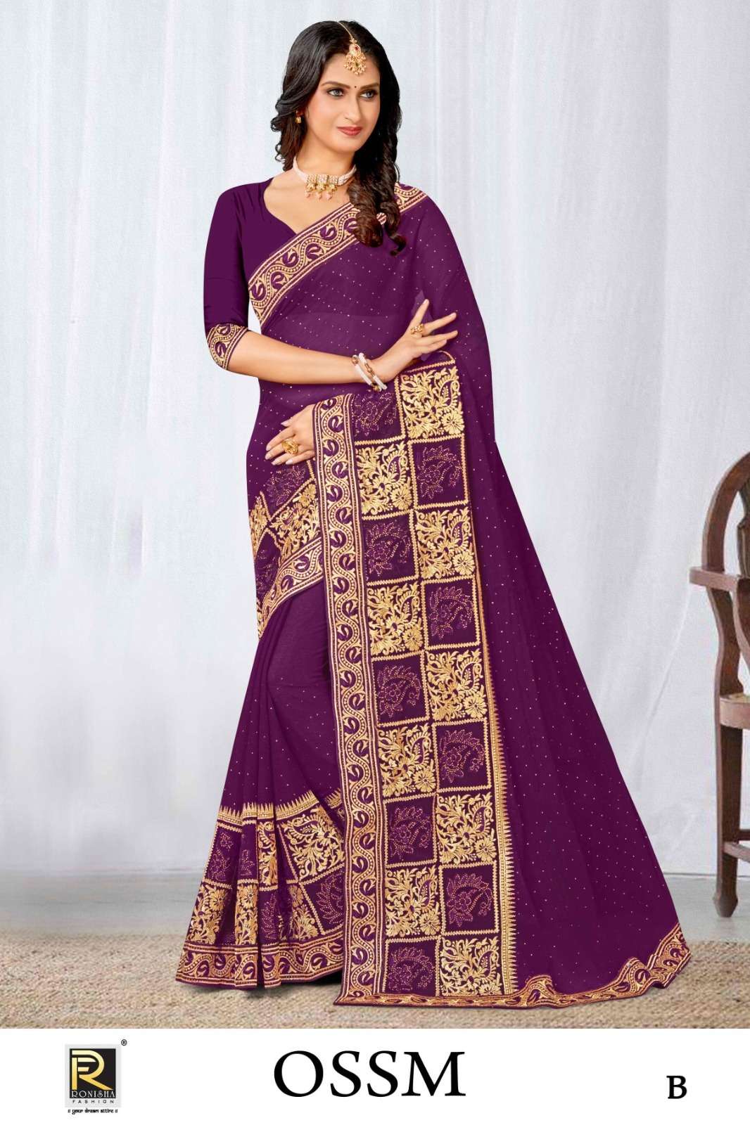 Ronisha OSSM DESIGNER Saree Wholesale catalog