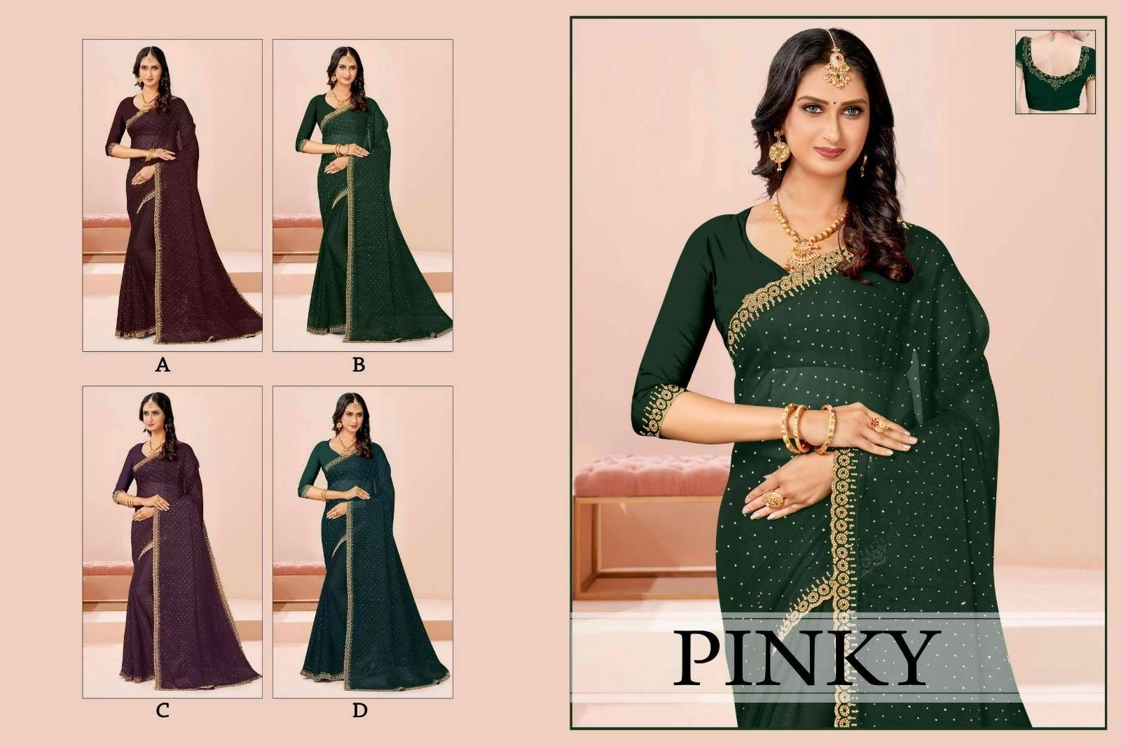Ronisha PINKY Saree Wholesale catalog