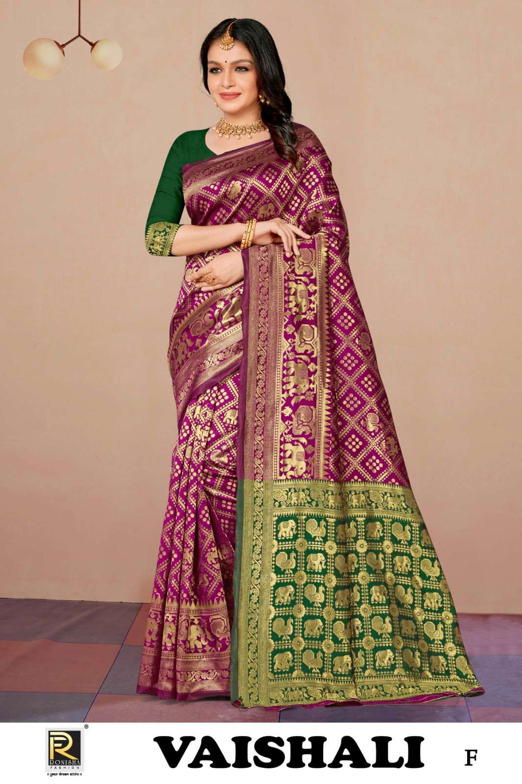 Ronisha Vaishali Banarasi Silk Fancy Designer Silk Saree Wholesale catalog