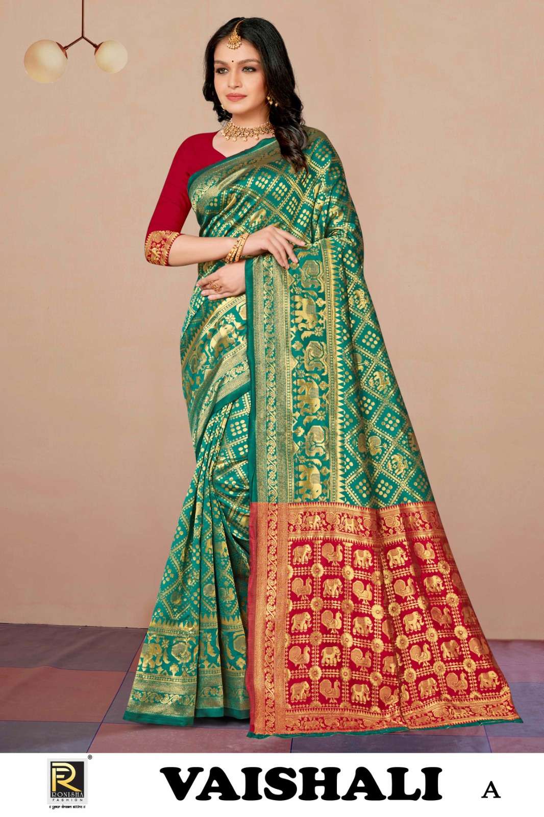 Ronisha Vaishali Banarasi Silk Fancy Designer Silk Saree Wholesale catalog
