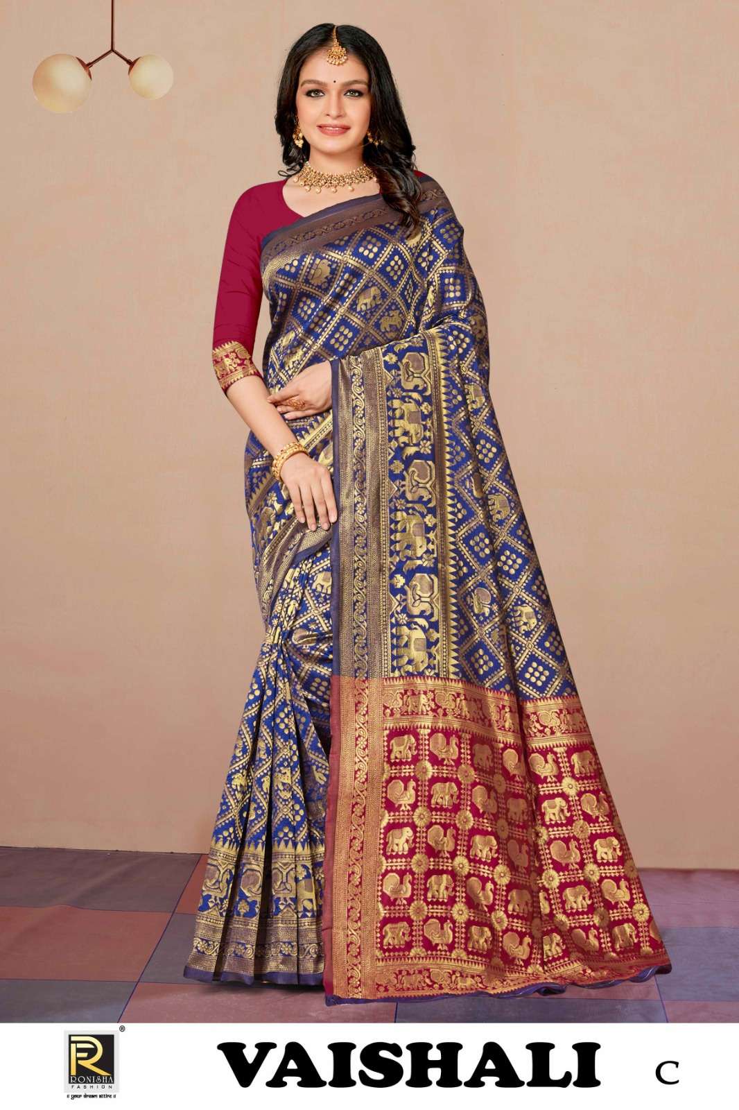 Ronisha Vaishali Banarasi Silk Fancy Designer Silk Saree Wholesale catalog