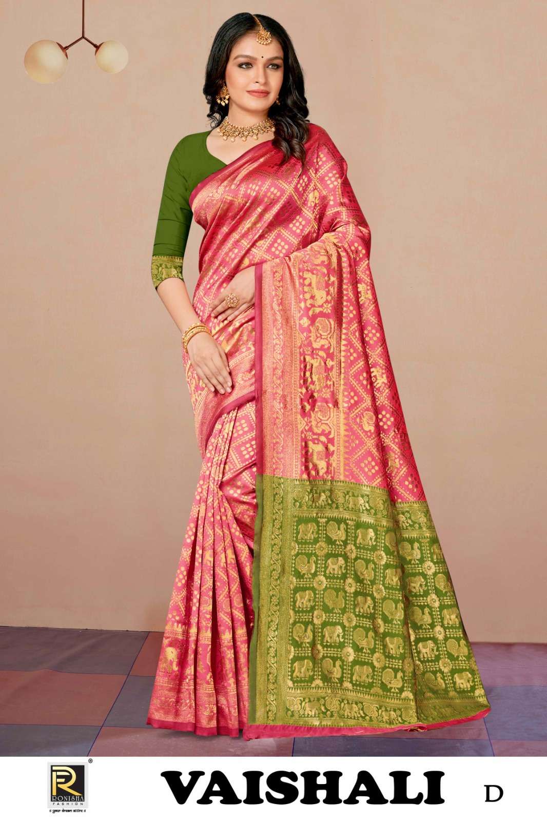 Ronisha Vaishali Banarasi Silk Fancy Designer Silk Saree Wholesale catalog
