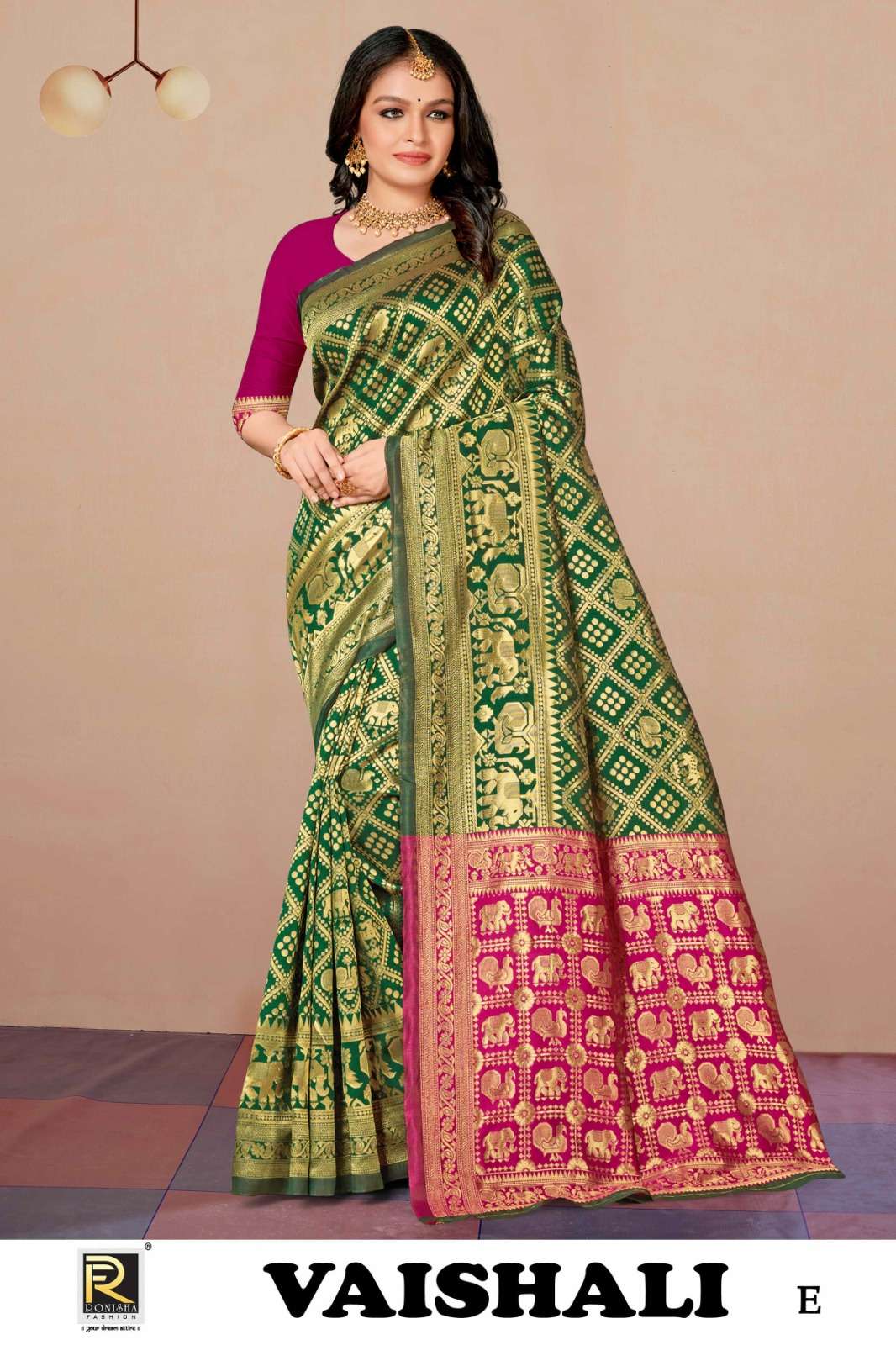 Ronisha Vaishali Banarasi Silk Fancy Designer Silk Saree Wholesale catalog