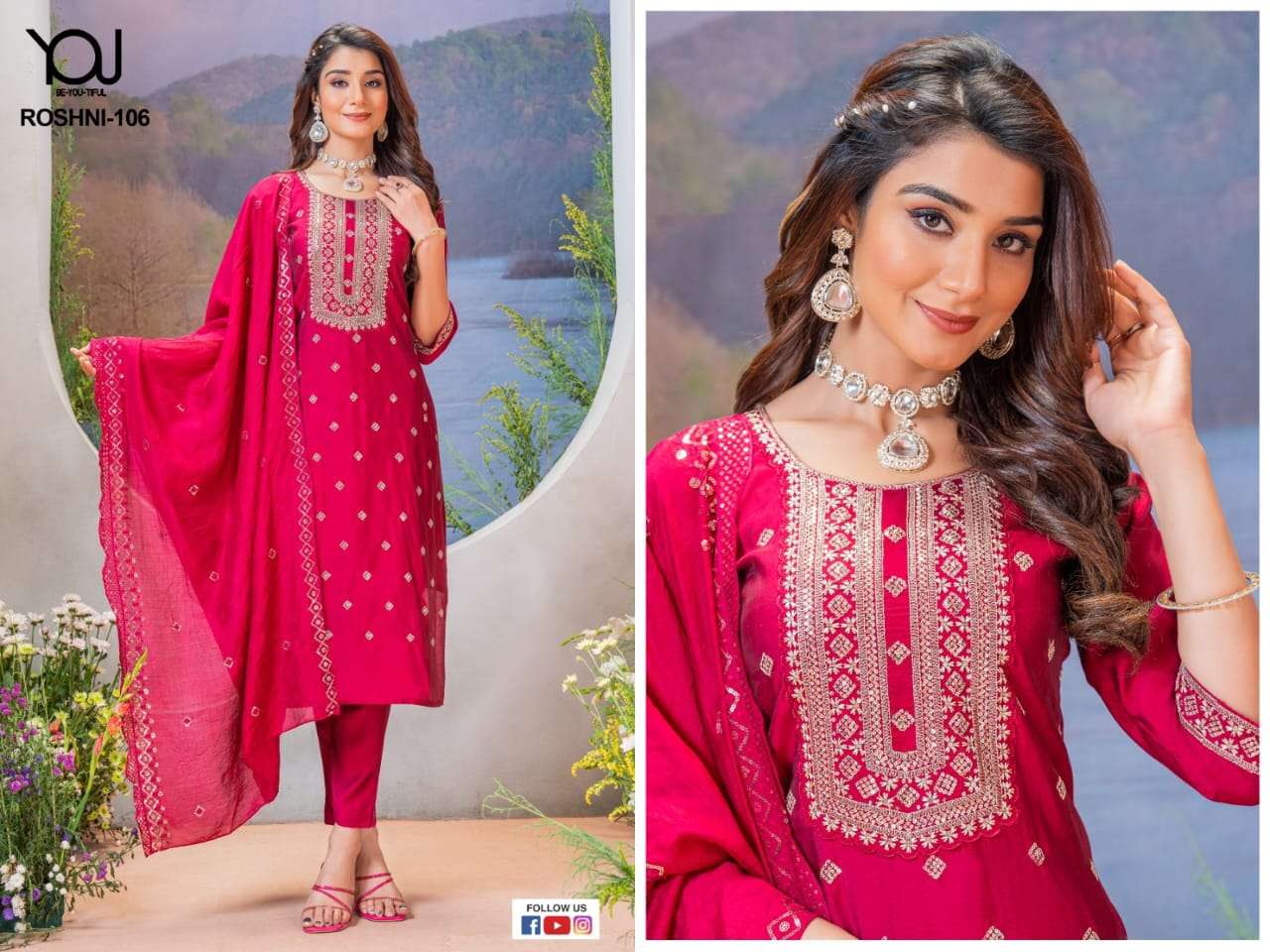 Roshni Roman SILK Kurti Wholesale catalog
