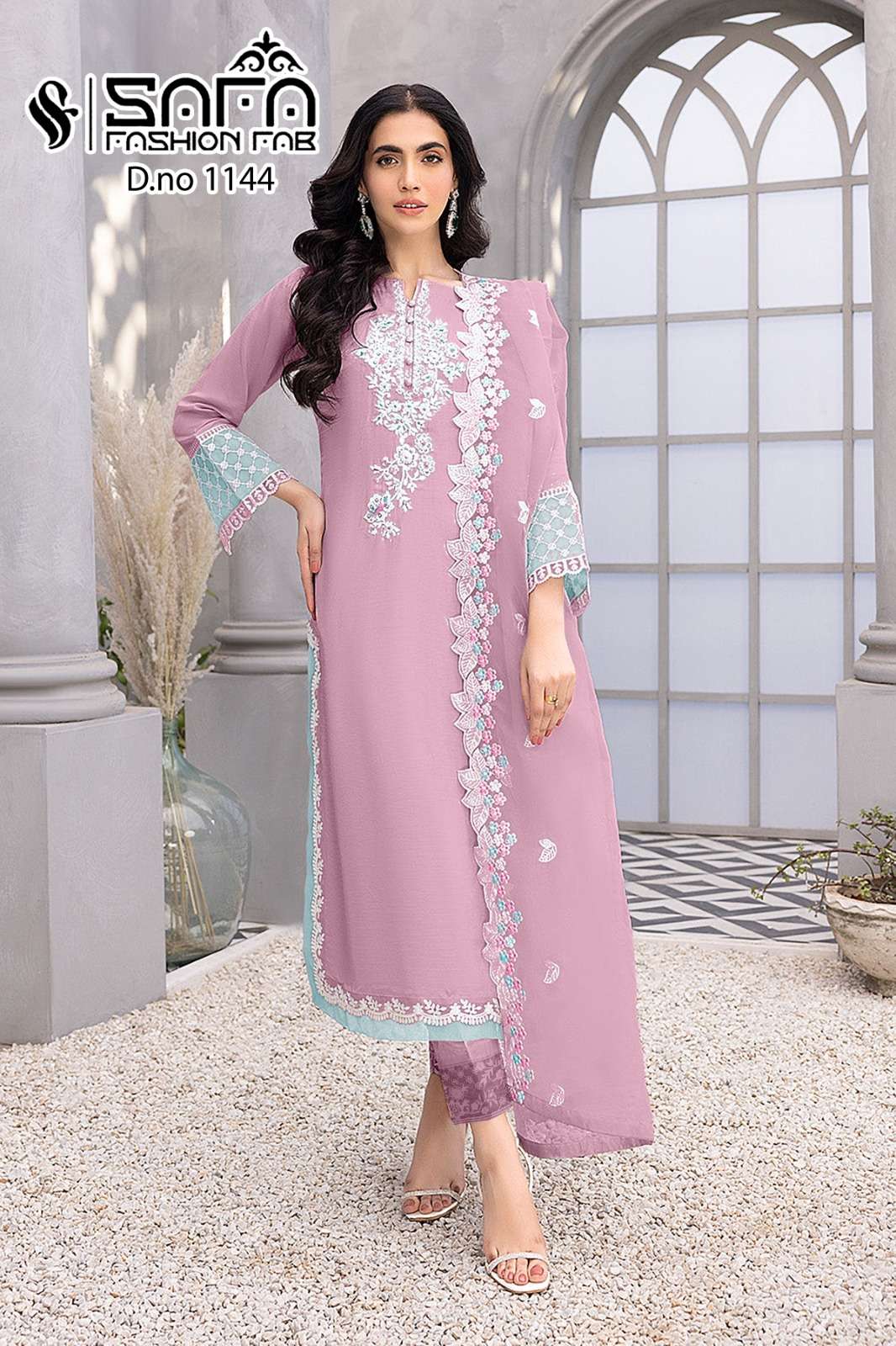 Safa Fashion Fab 1144 Heavy Georgette Pakistani Suits Wholesale catalog