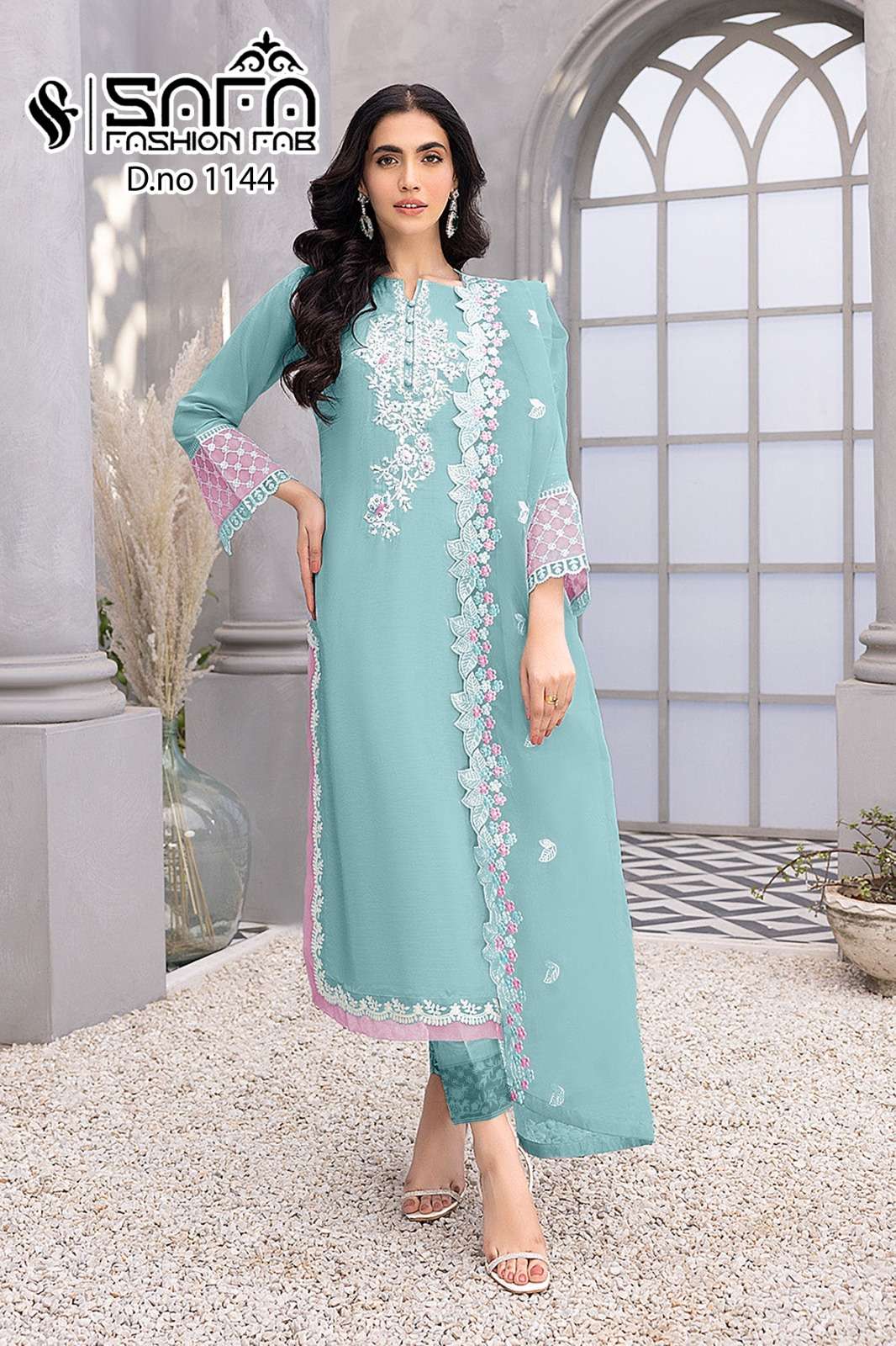 Safa Fashion Fab 1144 Heavy Georgette Pakistani Suits Wholesale catalog