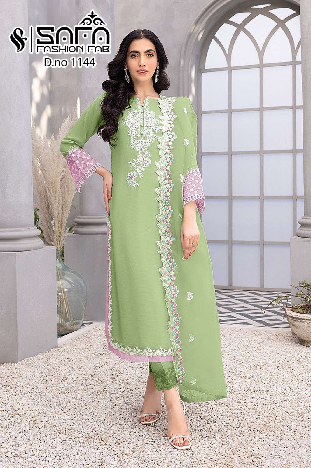 Safa Fashion Fab 1144 Heavy Georgette Pakistani Suits Wholesale catalog