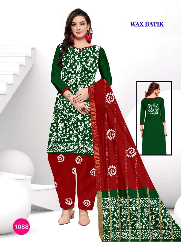 Sagar Cotton Wax Batic -Dress Material -Dress Material