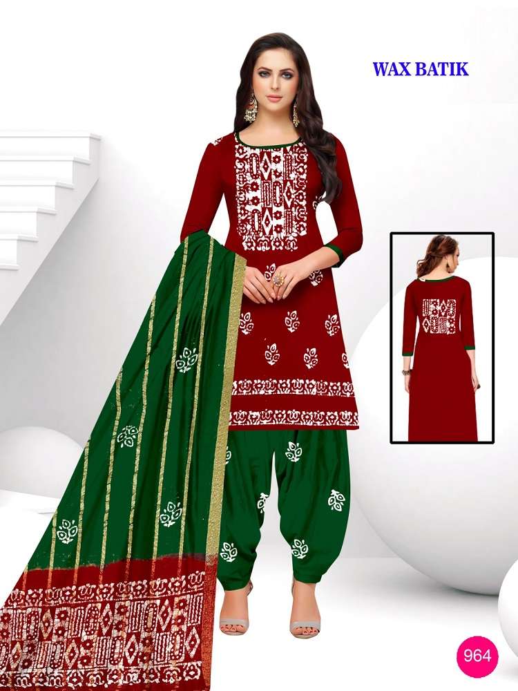 Sagar Cotton Wax Batic -Dress Material -Dress Material