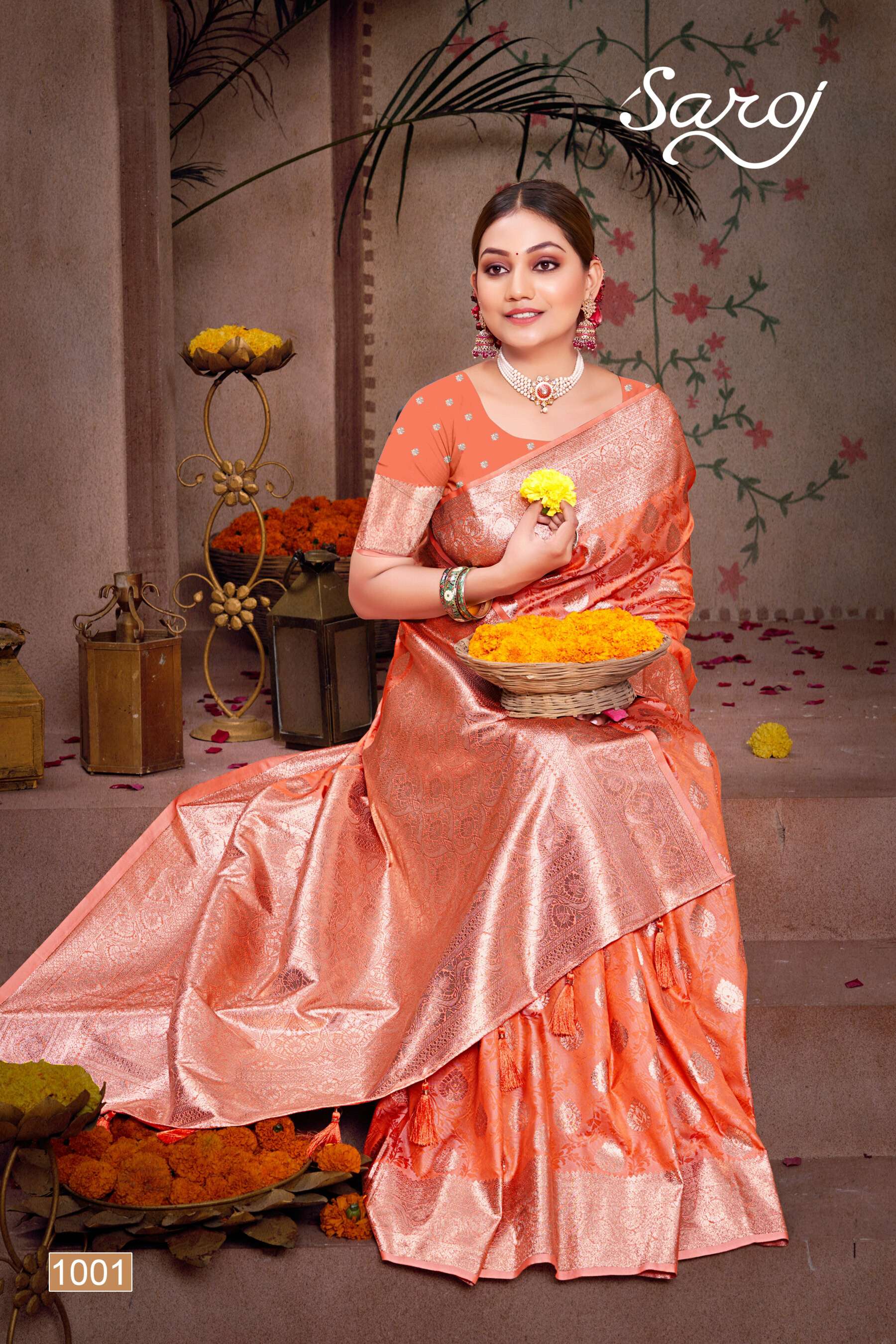 Saroj  Amrut Vol - 3 50*600 Soft Silk Saree  Saree Wholesale catalog      