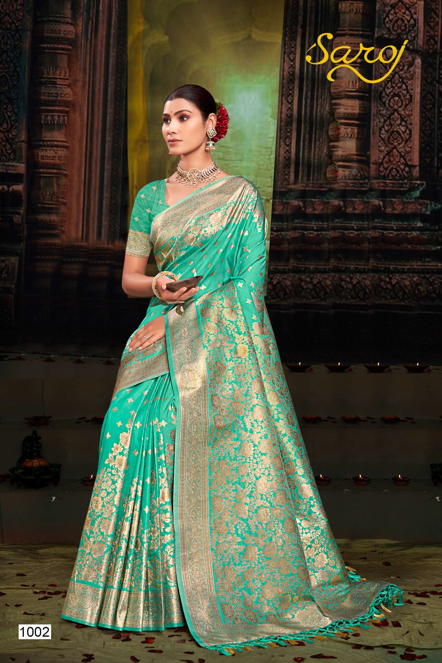 Saroj  Amrut Vol - 4 50*600 soft silk saree Saree Wholesale catalog    