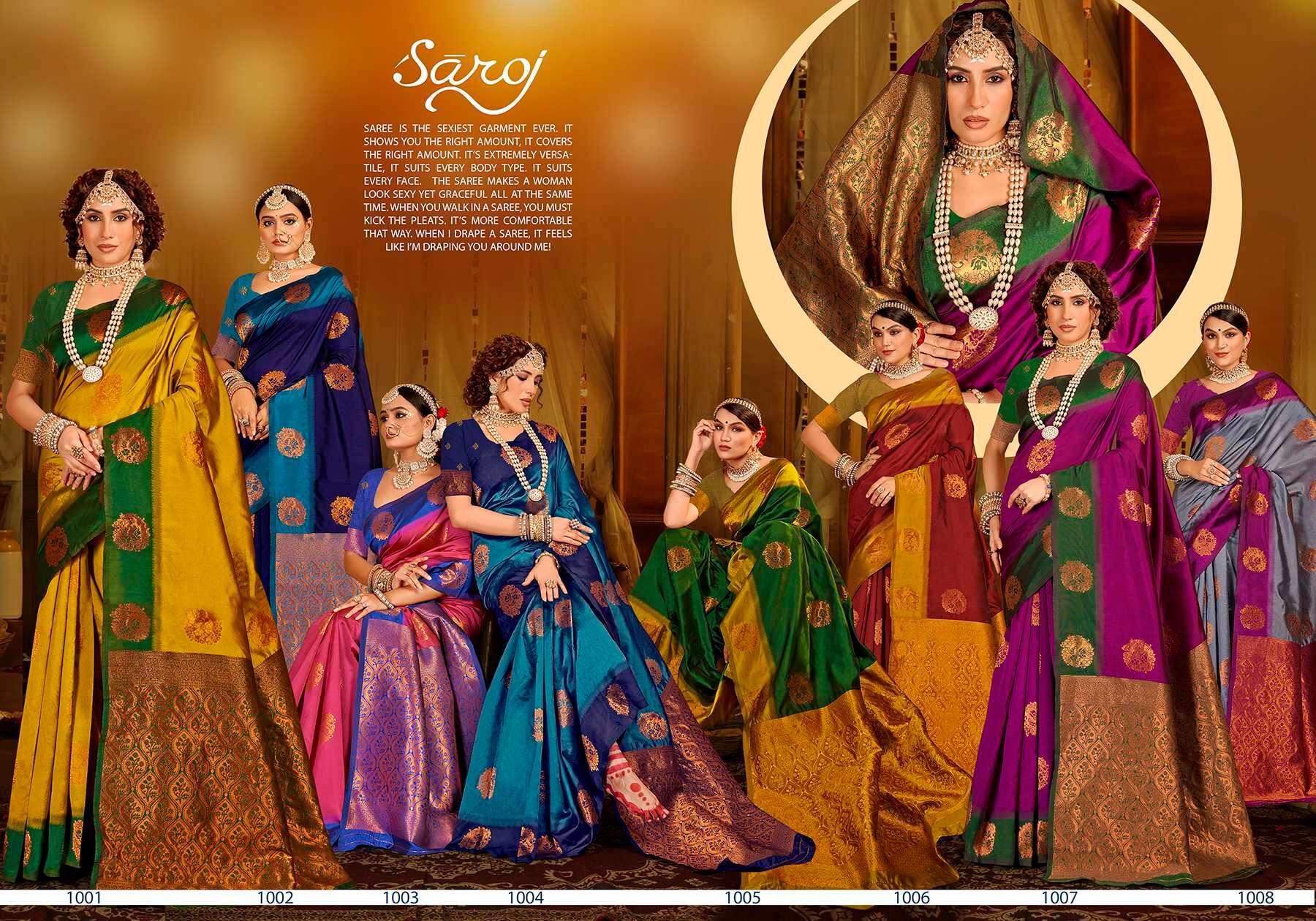 Saroj  Anushka shree vol.1 Soft Silk saree Wholesale catalog    