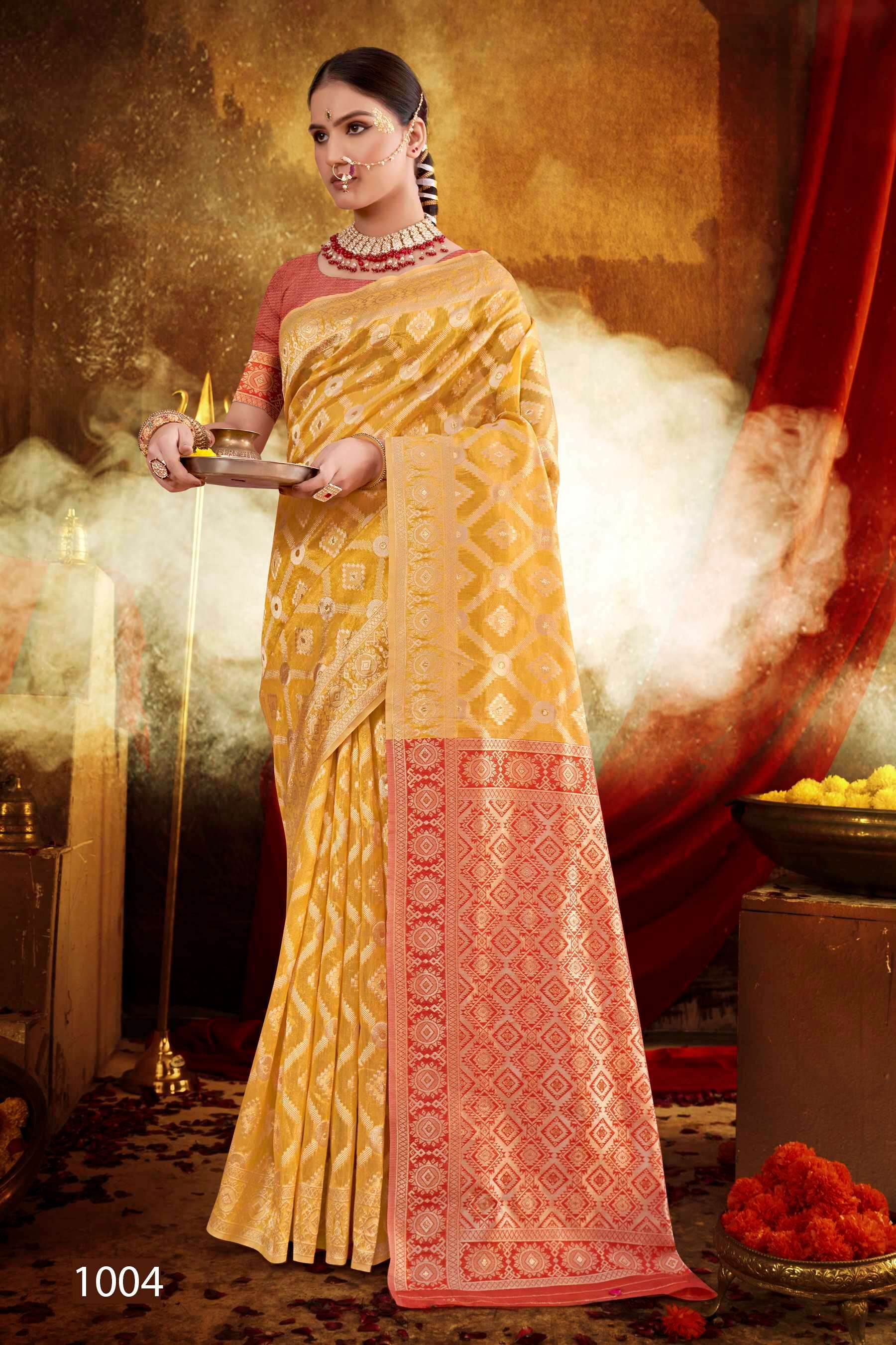 Saroj  Jaipuri Silk Vol - 1 Soft cotton Saree Saree Wholesale catalog    