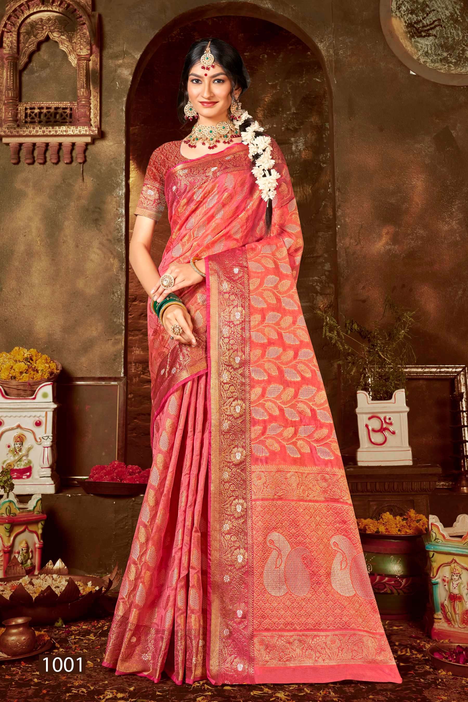 Saroj  Kundan Vol - 1 Soft organza Saree Wholesale catalog    