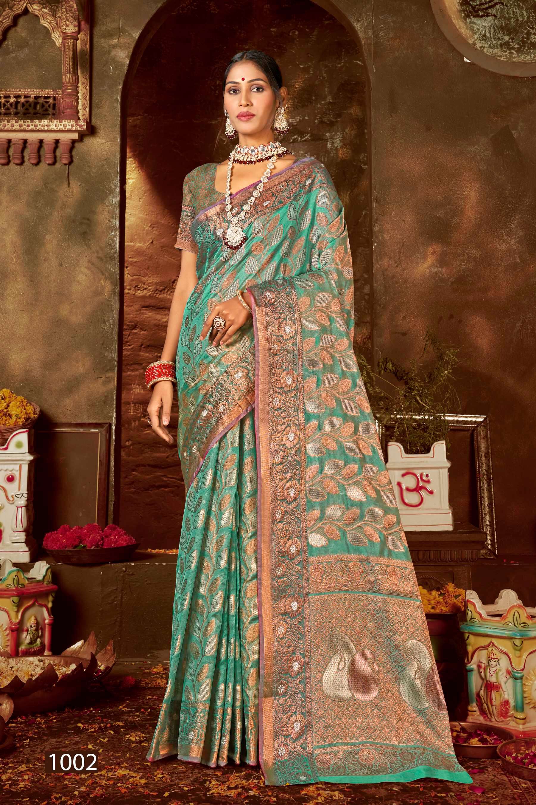 Saroj  Kundan Vol - 1 Soft organza Saree Wholesale catalog    
