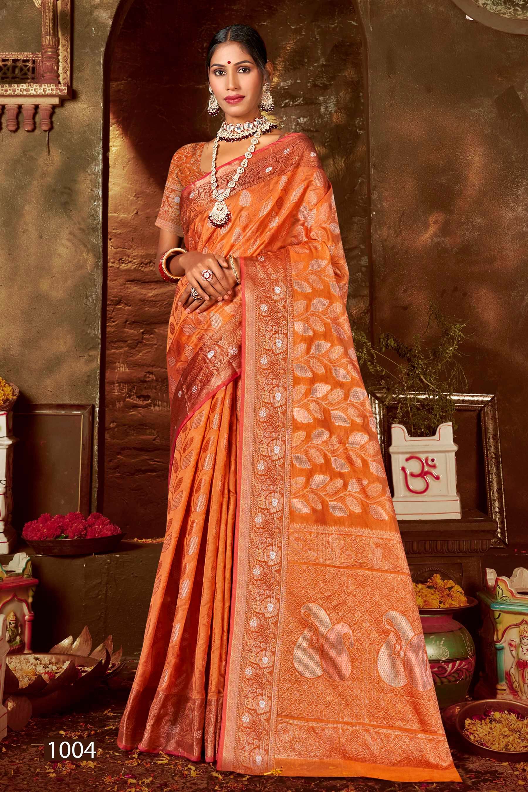 Saroj  Kundan Vol - 1 Soft organza Saree Wholesale catalog    