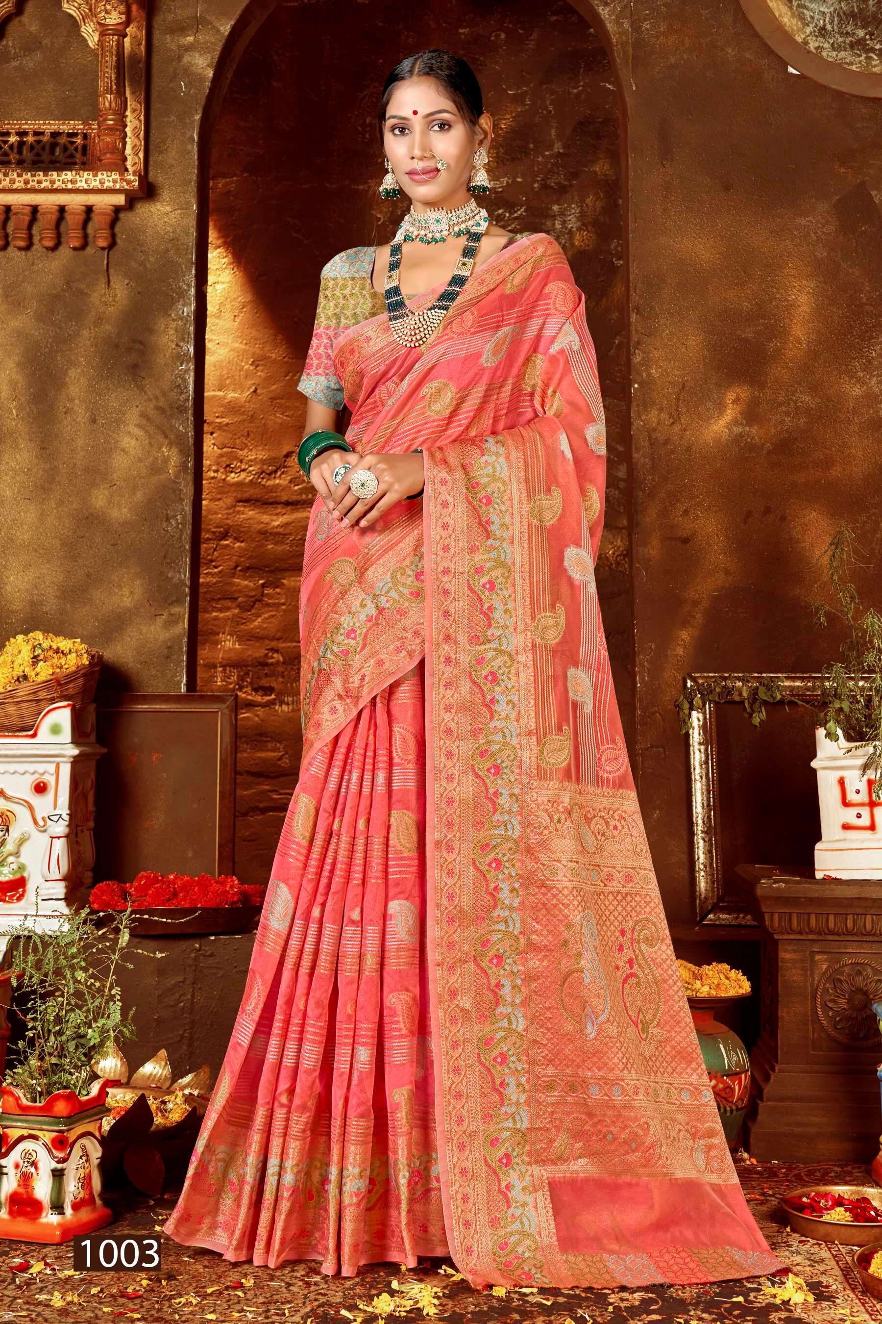 Saroj  Kundan Vol - 4 Soft  Organza Saree Wholesale catalog  