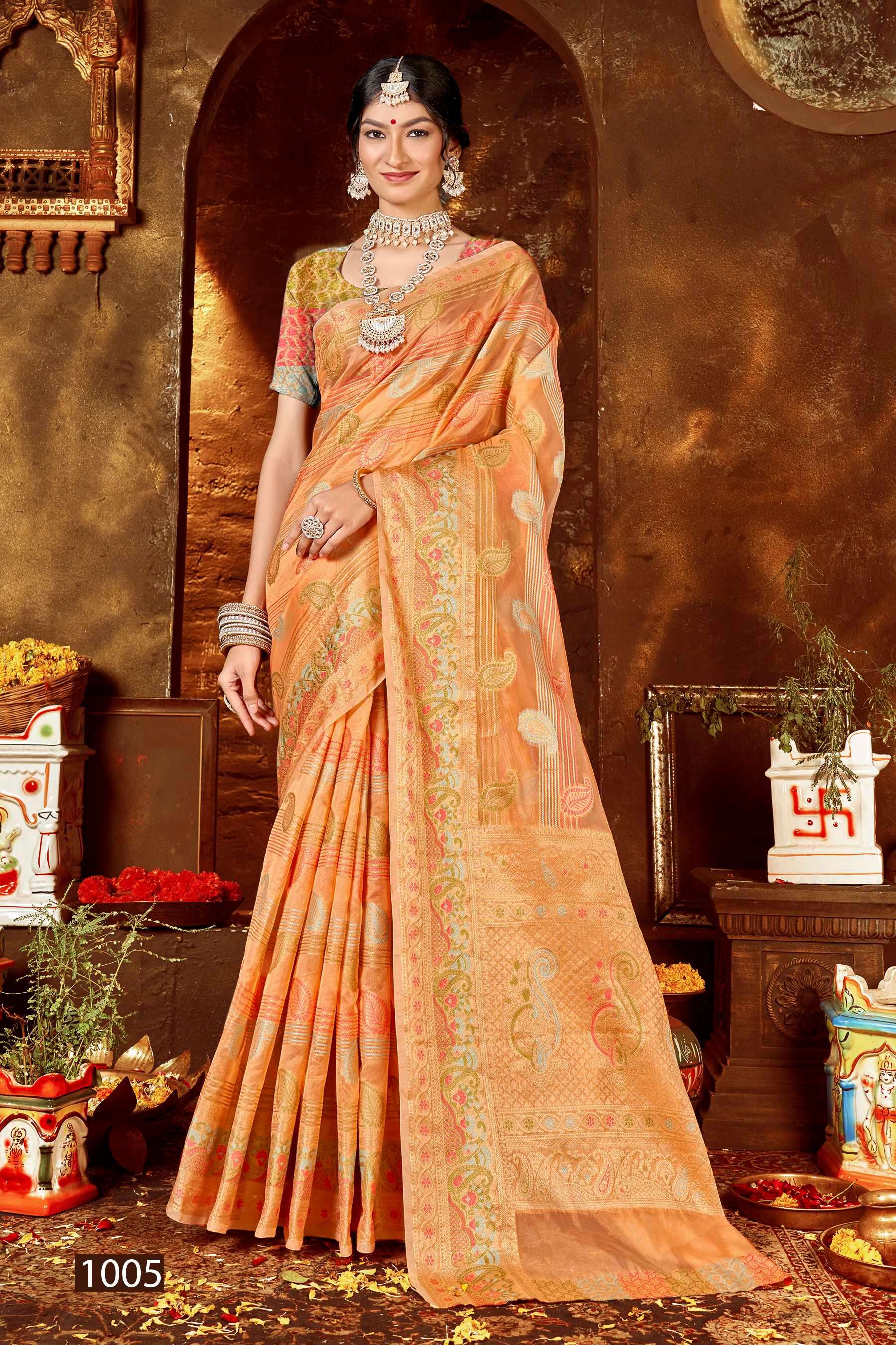 Saroj  Kundan Vol - 4 Soft  Organza Saree Wholesale catalog  