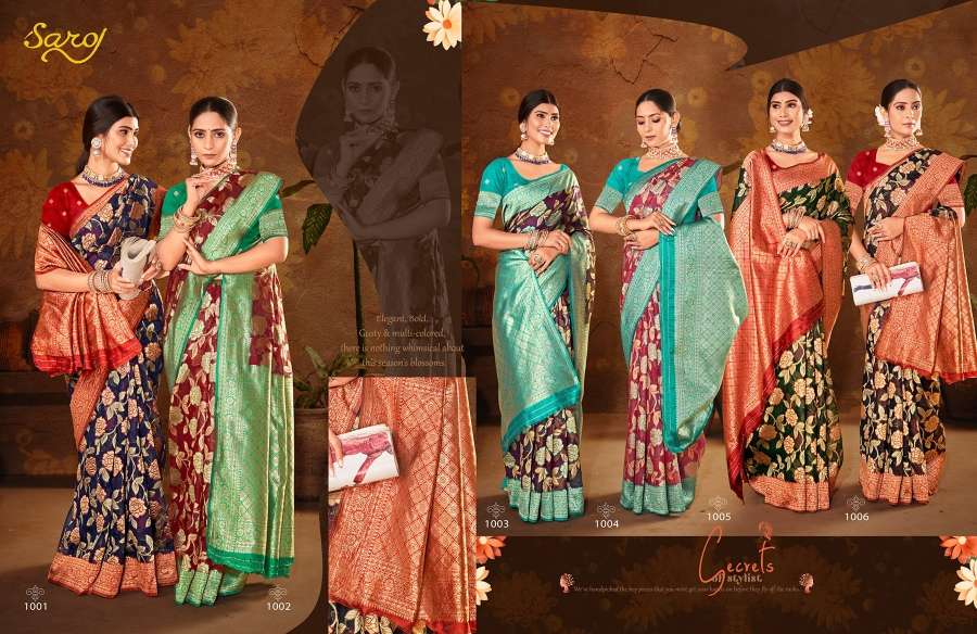 Saroj  Nayantara Vol - 1 Soft cotton Saree withContrast border and pallu Saree Wholesale catalog  