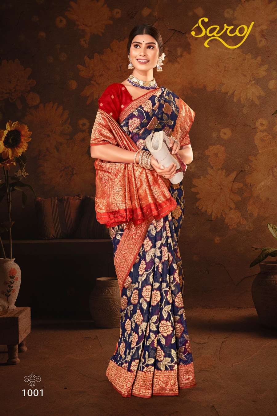 Saroj  Nayantara Vol - 1 Soft cotton Saree withContrast border and pallu Saree Wholesale catalog  