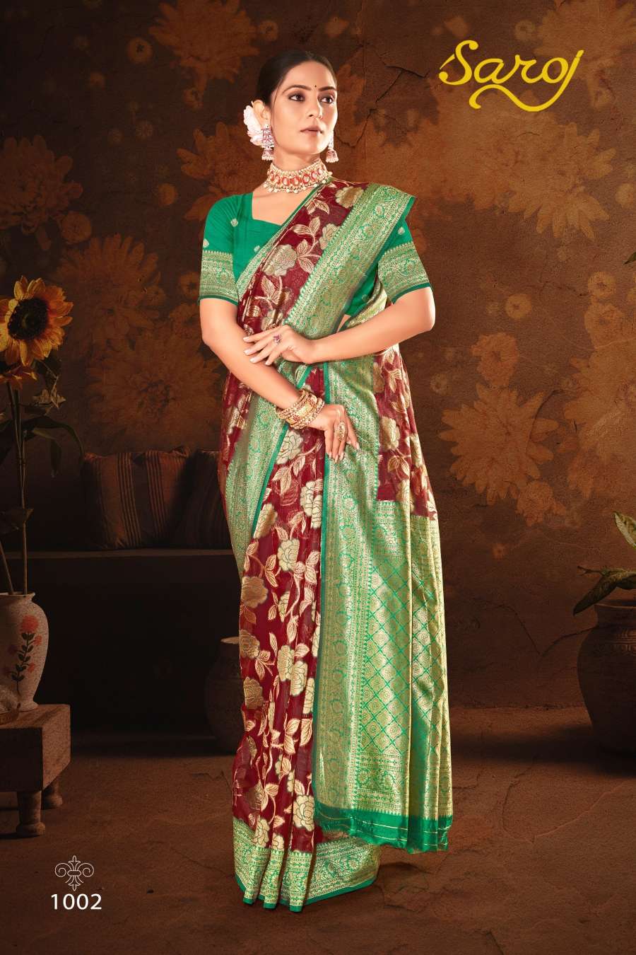 Saroj  Nayantara Vol - 1 Soft cotton Saree withContrast border and pallu Saree Wholesale catalog  