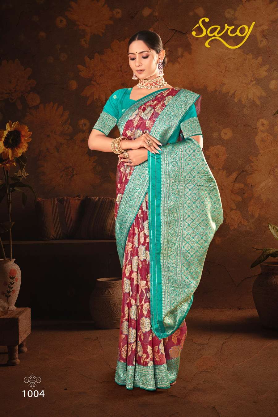 Saroj  Nayantara Vol - 1 Soft cotton Saree withContrast border and pallu Saree Wholesale catalog  