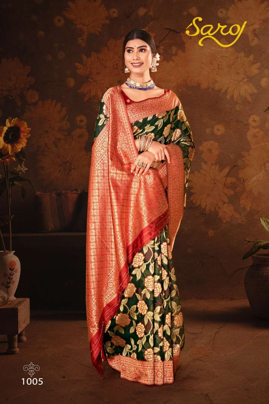 Saroj  Nayantara Vol - 1 Soft cotton Saree withContrast border and pallu Saree Wholesale catalog  