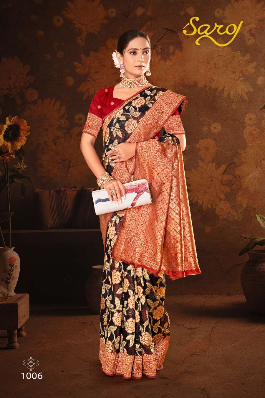 Saroj  Nayantara Vol - 1 Soft cotton Saree withContrast border and pallu Saree Wholesale catalog  