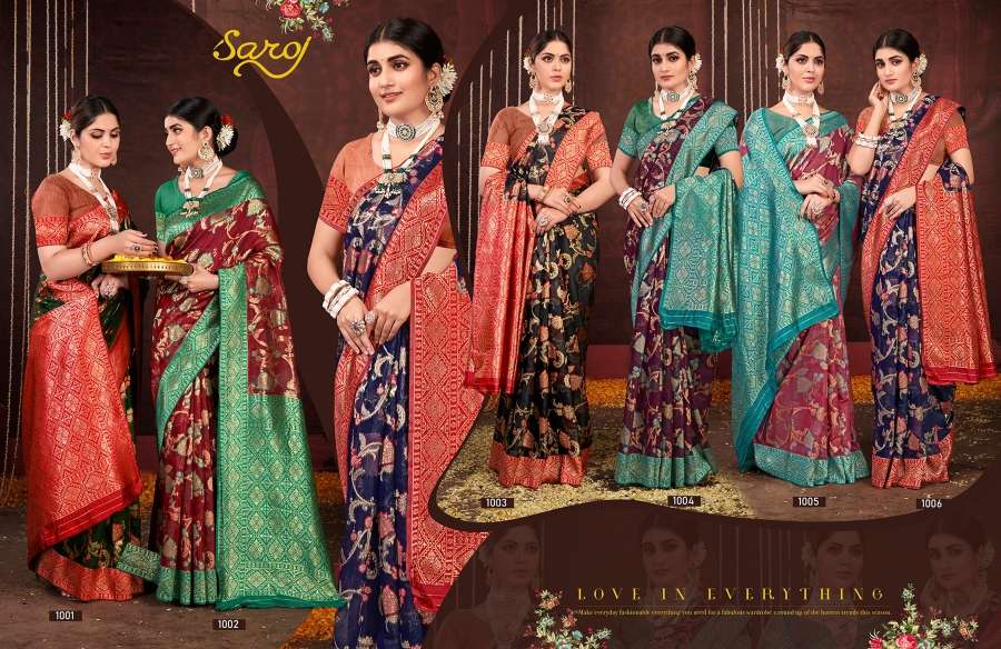 Saroj  Nayantara Vol - 3 Soft cotton Saree withContrast border and pallu Saree Wholesale catalog    